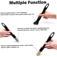thumbnail image 2 of Car Beauty Brush Soft Boar Bristle Beauty Brush Microfiber Brush Set Car Beauty Brush Set Car Cleaning Brush (black) (3pcs), 2 of 5