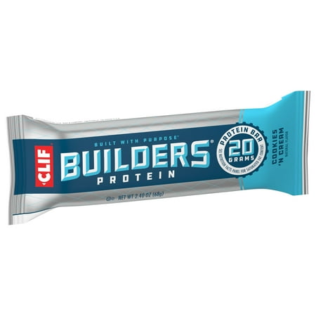 Clif Bar Builder's Protein, 2.4 oz bars, Cookies 'n Cream 12 bars