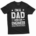 thumbnail image 3 of Dad Engineer T-shirt I am a dad and an engineer funny father's day gift Birthday tee shirt (4X-Large Navy Blue), 3 of 7