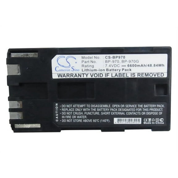 Replacement Battery For Canon 7.4v 6600mAh Camera Battery