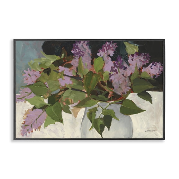 Stupell Industries June Lilacs Bouquet Black Framed Giclee Art, design by Katherine Lovell