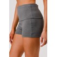 thumbnail image 6 of Pillowy Soft Fold Over Waist Shorts - Heather Gray, 6 of 8