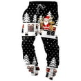 thumbnail image 6 of HUAXUN-Men's Christmas 3D Print Hooded Sweatshirt & Jogger Set - Two Piece Outfit with Adjustable Drawstring, Elastic and Pockets for Festive Season(Black,S), 6 of 6