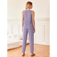 thumbnail image 5 of Fantaslook Womens Pajamas Sets V Neck Tank Tops and Long Pants Two Piece Lounge Sets Summer Oufits Loungewear, 5 of 9