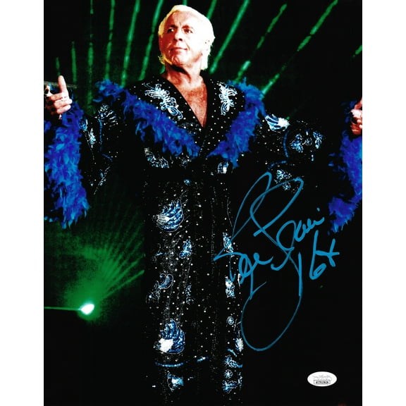 Ric Flair Autographed 11x14 Photo "16x" JSA 203585
