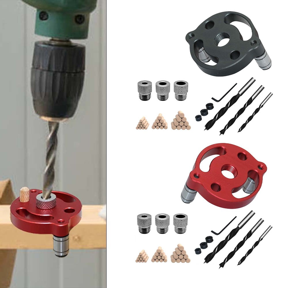 Whatever You Like Pocket Hole Jig Kit Dowel Drill Joinery Drive Adapter for Angle Drilling Holes (Hand Tools)