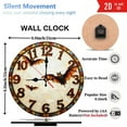 thumbnail image 3 of Bat Decor Wall Clock with Unique Design for Home 10-Inch Silent Wooden Wall Clock, Battery Operated (AA Batteries Not Included), Artistic Home Decor, 3 of 7