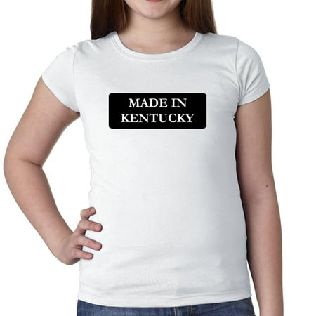Hip Made In Kentucky State Pride Girl's Cotton Youth T-Shirt