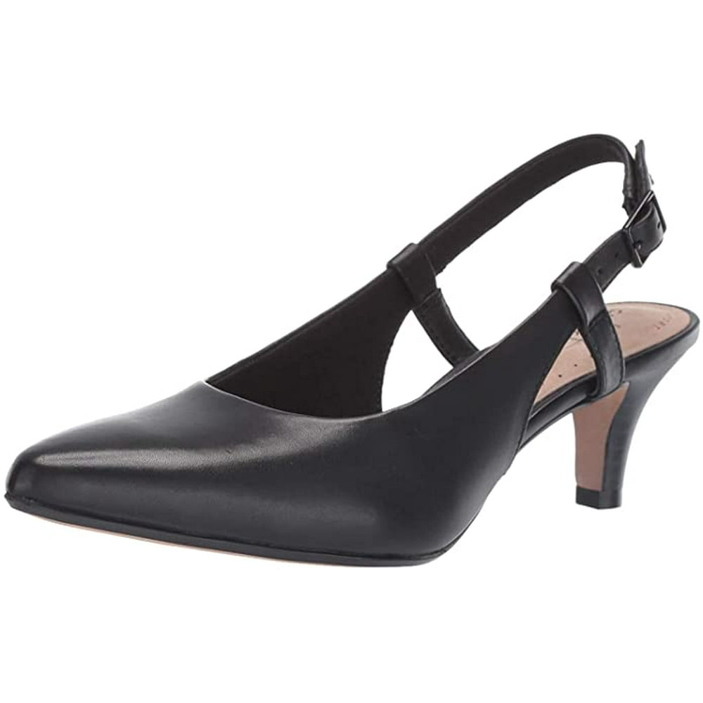 Clarks Clarks 26140023 Womens' Linvale Loop Black Leather Pump (10 B