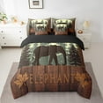 thumbnail image 2 of Erosebridal Elephant Print Bedding Sets Queen Size, Woodland Wildlife Comforter Sets with Sheets, Rustic Farmhouse Reversible Bed Set, Lightweight Room Decor, 7pcs, 2 of 4