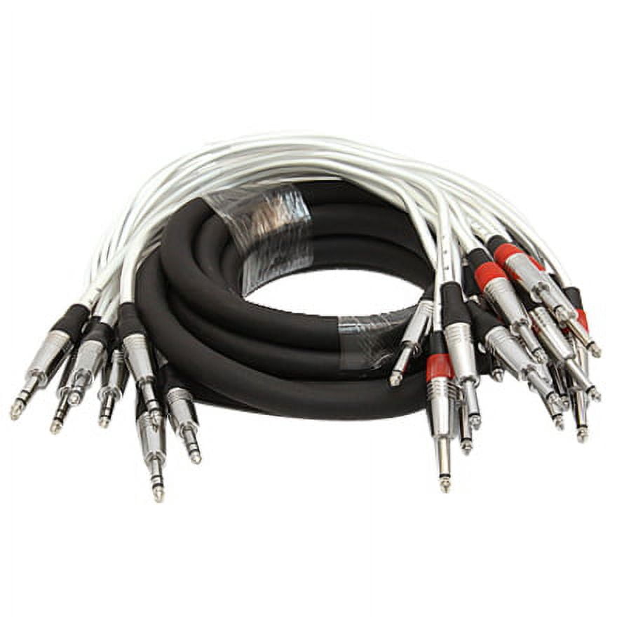 Seismic Audio 8 Channel 1/4" TRS  16 TS Insert Snake Audio Cable 15' - SAST-8-16-15