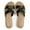 Black, variant on ICHIGO Women's Summer Slipper Slip-on White Flat Sandals Shoes