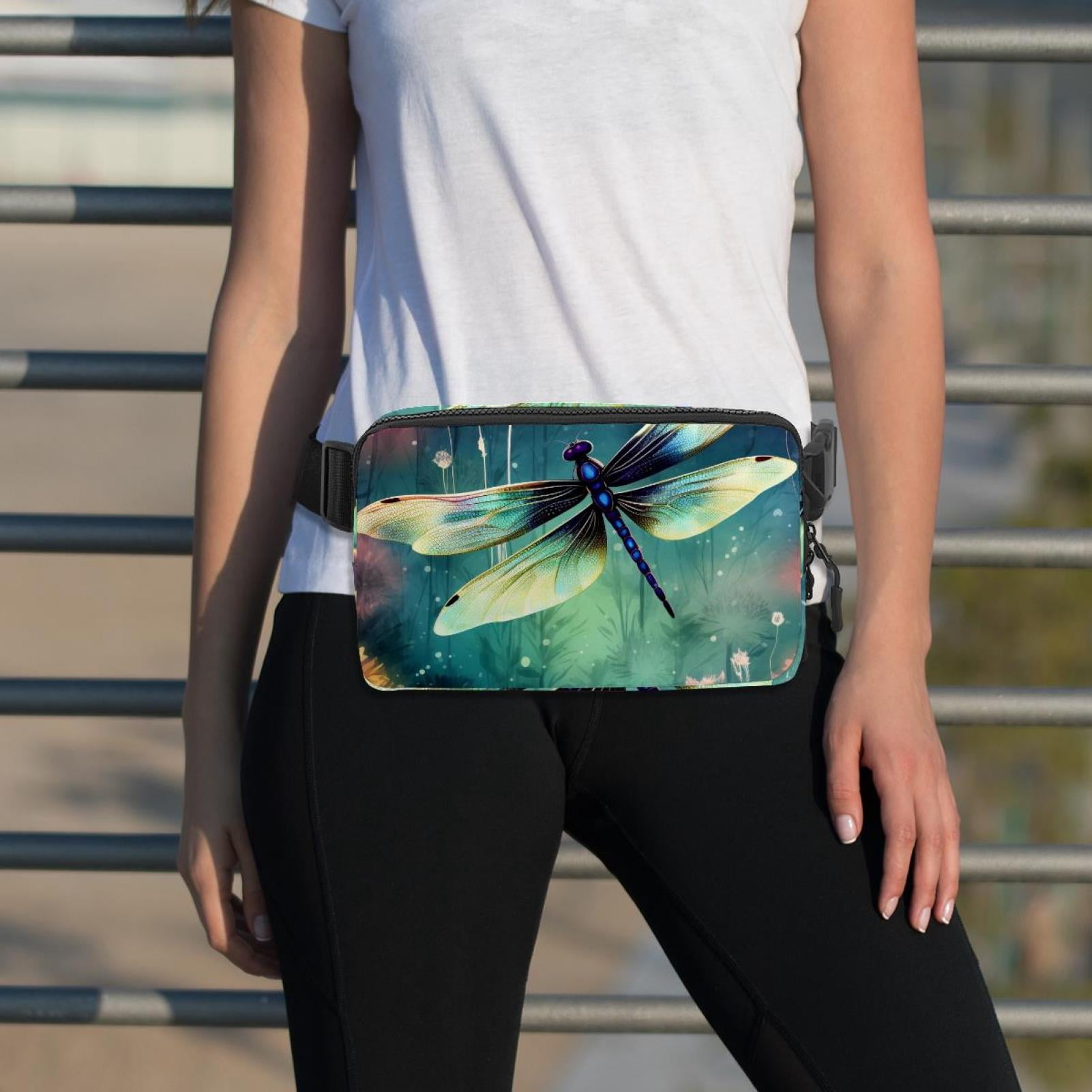 Dragonfly Waist Pack Running Belt Fanny Packs Lightweight Adjustable with Extension Strap Unisex