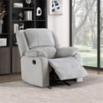 thumbnail image 2 of Pemberly Row Upholstered Glider Manual Recliner Chair in Gray, 2 of 8