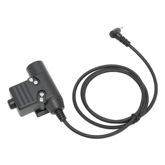Auricular con micrófono de garganta U94 PTT Micrófono de garganta Cable de tracción de PU Plug and Play portátil para montar al aire libre