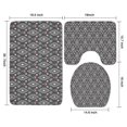 thumbnail image 3 of Geometric Heart and Arrow Pattern Bathroom Rugs Sets 3 Piece,Toilet Cover Set,Absorbent Non Slip Bathroom Mats Sets with U-Shaped Contour Rug Toilet Rug Set, 3 of 5