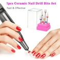 thumbnail image 2 of Juego de 7 cabezales de cerámica para manicura, modelo 3# (08), perfecto para técnicos profesionales y principiantes. Elimina acrílico, gel UV, extensiones y piel muerta. Cuidado eficaz de cutículas, 2 of 4