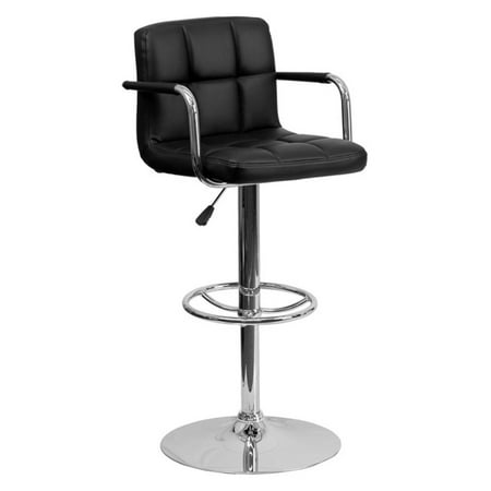 Flash Furniture Contemporary Quilted Vinyl Adjule Height Flash Furniture Contemporary Quilted Vinyl Adjule Height Barstool With Arms And Chrome Base Multiple Colors