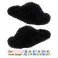 thumbnail image 3 of Zapatillas Calientes Zapatillas de felpa acogedoras con punta abierta para mujer, suministros para el hogar de espuma viscoelástica (negro 39), 3 of 9
