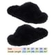 thumbnail image 3 of Zapatillas Calientes Zapatillas de felpa acogedoras con punta abierta para mujer, suministros para el hogar de espuma viscoelástica (negro 40), 3 of 9