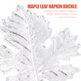 thumbnail image 2 of Miangastore Fall Decorative Napkin Buckles Maple Leaf Napkin Ring Silver 4 Pcs 1.8X1.7X1.7in, 2 of 8