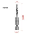 thumbnail image 1 of Nouveau Tige Hexagonale en Titane Filetage HSS Perçage Métrique Outils à Main M5X0.8 Argent, 1 of 6