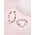 thumbnail image 6 of Limerencia Titanium Hoop Earrings for Sensitive Ears, Silver, 6 of 7