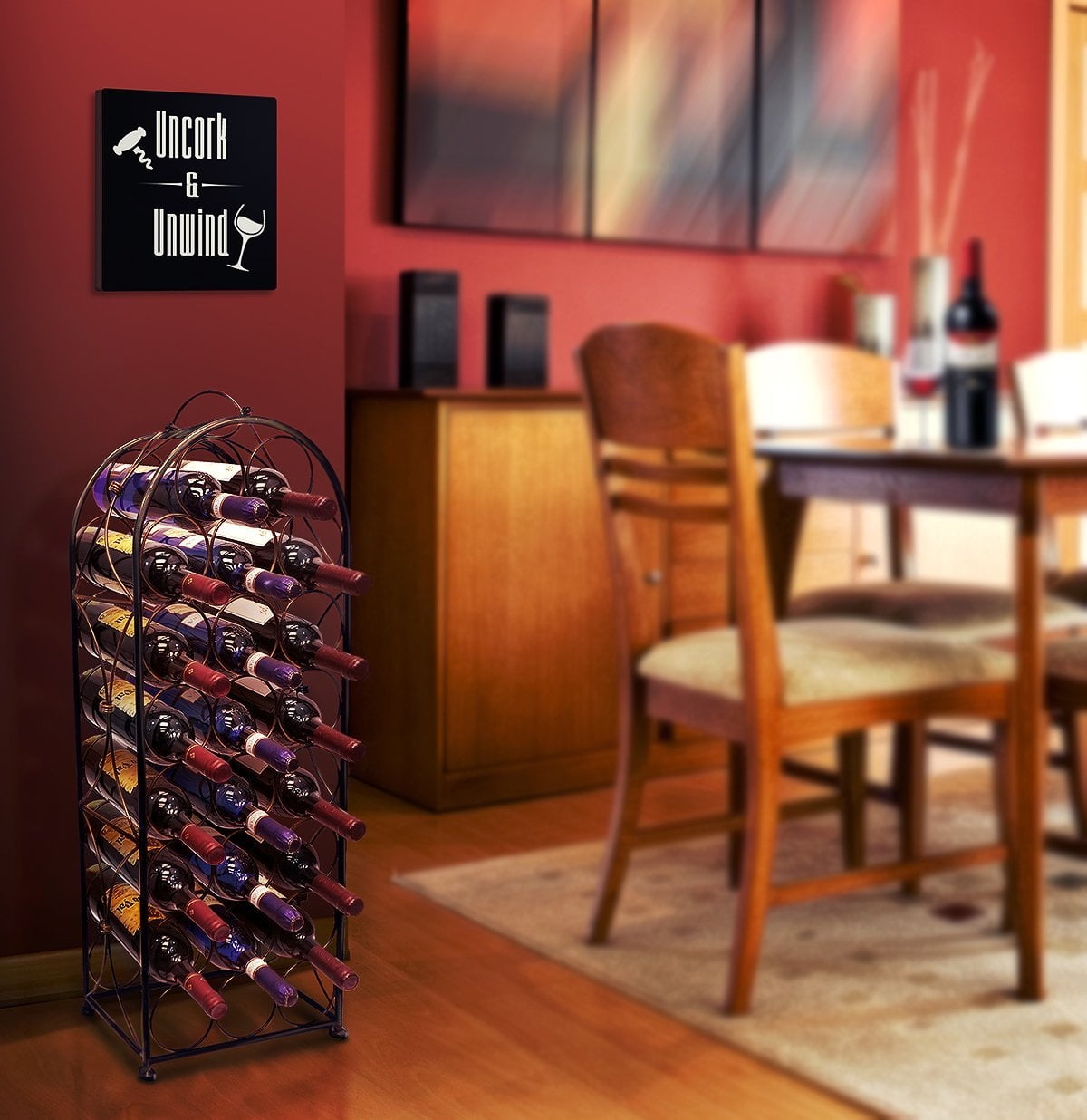 Holds 23 Bottles of Wine Sorbus Bordeaux Chateau Wine Rack French Style