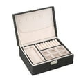 thumbnail image 1 of Pu Leather Jewelry Box Double Wooden Jewelry Box Princess Jewelry Storage Box Cosmetic Case, 1 of 8