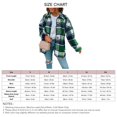 thumbnail image 2 of Turn Down Collar Coat, Long Sleeve Plaid Jacket Casual Elegant Button Fashionable  For Lady For Shopping ANGGREK Verde XL, 2 of 2