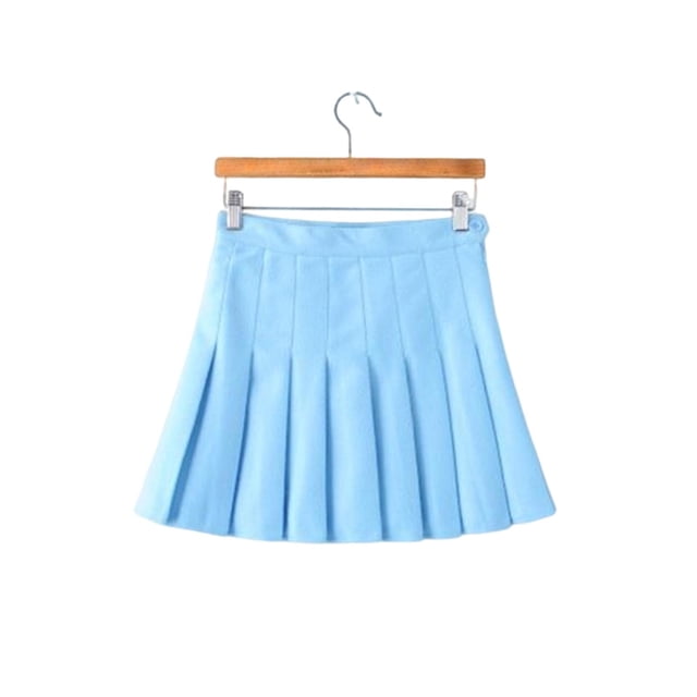 Mini faldas de cintura alta Falda Plisada ActiveWear Atlético Skorts High Cinte Sky Blue XS Cielo azul xs Magideal Mini faldas de cintura alta