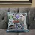 thumbnail image 3 of City Palace Indoor/Outdoor Pillow with Removable Cover in Gray Blue Green26x26, 3 of 5