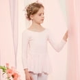 thumbnail image 3 of GYRATEDREAM Girls Long Sleeve Dance Dress Glitter Ballet Skirted Leotard Ballerina Outfit 3-10T, 3 of 5