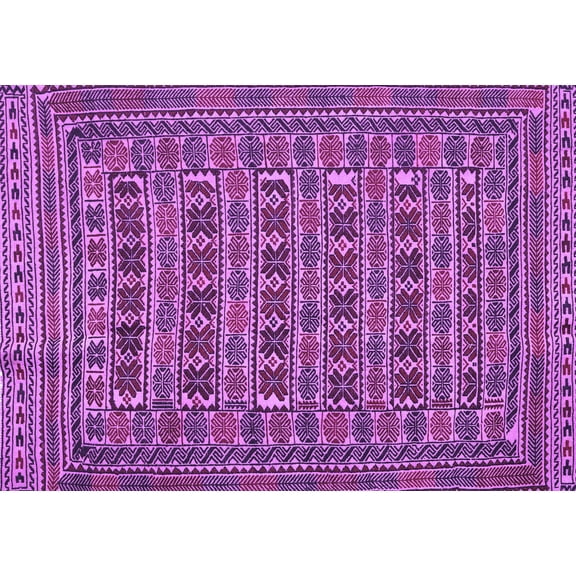Ahgly Company Indoor Rectangle Persian Purple Traditional Area Rugs, 5' x 7'