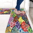 thumbnail image 3 of Funny Bath Mat 17"x27" Non Slip Quick Dry Super Water Absorbent Modern Oval Blue Bathroom Rug Rubber Backed Washable Thin Bathroom Rugs Fit Under Door, 3 of 6