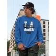 thumbnail image 2 of Los Angeles California 2002 Sweatshirt Men -Image by Shutterstock, Male Large, 2 of 4