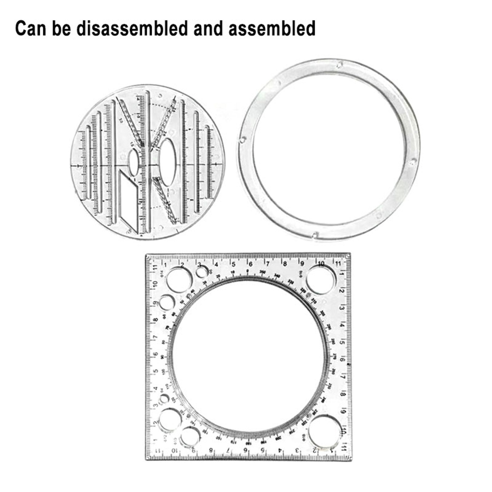 Multifunctional Geometric Ruler Geometric Drawing Template - Temu