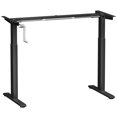 thumbnail image 1 of Patiojoy Hand Crank Stand Up Desk Frame Height Adjustable Standing Base for Home&Office Black, 1 of 9