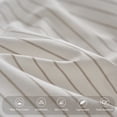thumbnail image 2 of MooMee Striped Pillowcases 100% Washed Cotton Linen Like Textured Envelope Closure Set of 2 (White& Tannish Linen Grey Wide Stripes, King), 2 of 5