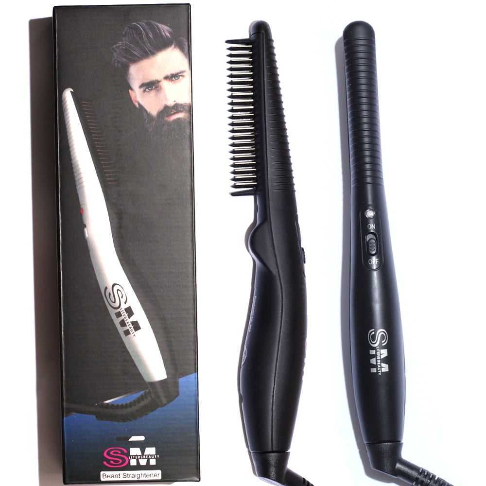 Beard straightener heat brush 2025