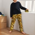 thumbnail image 5 of Pofeuu Bright Shiny Golden Print Teenagers' Pajama Pants, Soft Lounge Pajama Pants with big pockets for Men Plaid Pj Bottoms-Medium, 5 of 6