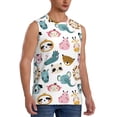thumbnail image 2 of Bixox Men's Cartoon Animals Printed Shirt Sleeveless Fitness Tank Top-Small, 2 of 5