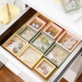 thumbnail image 2 of Convenient Earring Storage Box Exhibition Boxes Women Square PE Film Jewelry Storage Box Plastic Boxes Storage Container white 7x7x2cm, 2 of 6