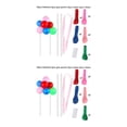 thumbnail image 1 of bedienty Cake Topper Home Wedding Party Cake Balloon Ribbon Straws Decoration Pastry Decor Sapphire Glitter Balloon 2# 2Set, 1 of 6
