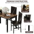 thumbnail image 5 of LinkRomat Dining Table Set for 4, Faux Marble Kitchen Table Set with 4 Leather Upholstered Chairs, 5 Piece Modern Dinette for Dining Room, 5 of 12