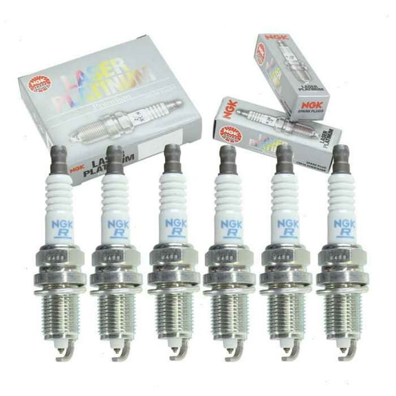 6 pc NGK Laser Platinum Spark Plugs compatible with Dodge Dakota 3.7L 3.9L V6 1997-2010