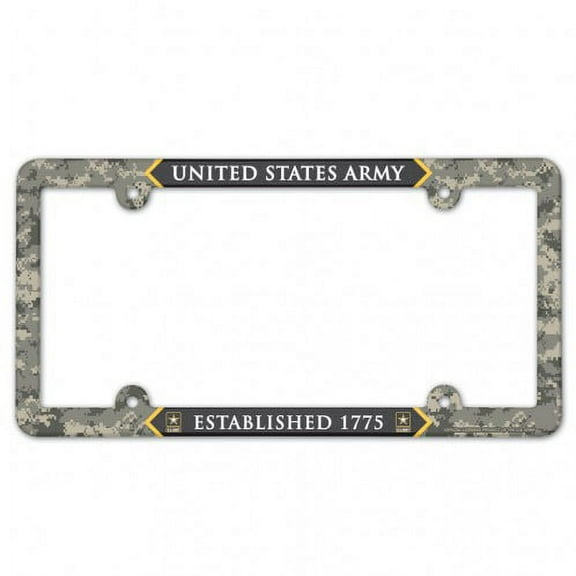 United States Army Force Full Color Camo Plastic License Plate Frame