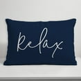 thumbnail image 4 of Creative Products Relax Thin Script Navy 14x20 Indoor / Outdoor Pillow, 4 of 8