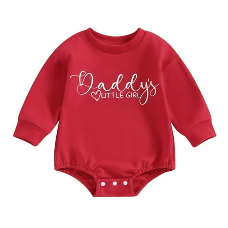 

Bagilaanoe Newborn Baby Girl Oversized Romper Sweatshirt Long Sleeve Bodysuits Letter Print Pullover 3M 6M 12M 18M Infant Casual Tee Tops