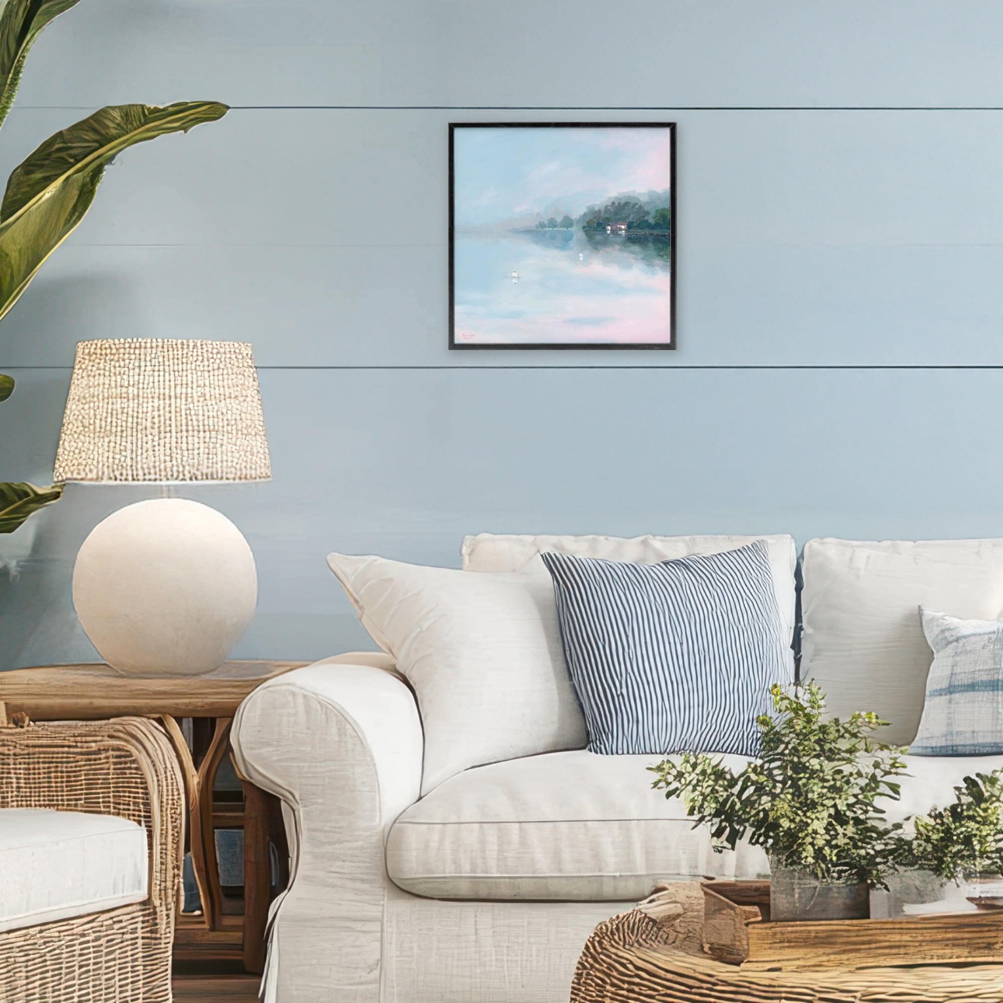 Stupell Industries Morning at Lake Windermere Black Framed Giclee Art, design by Meredith Howse